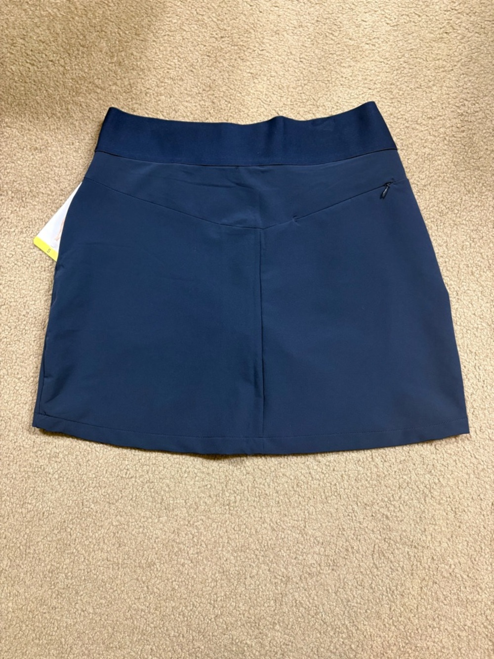 Greg Norman Collection Navy Athletic Mini Skort with Zip Pocket
